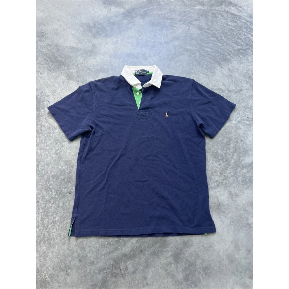 Vintage Polo Ralph Lauren Size Large White Collar With Pony Embroidery